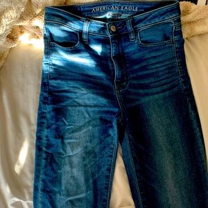 American eagle super stretch blue jeans